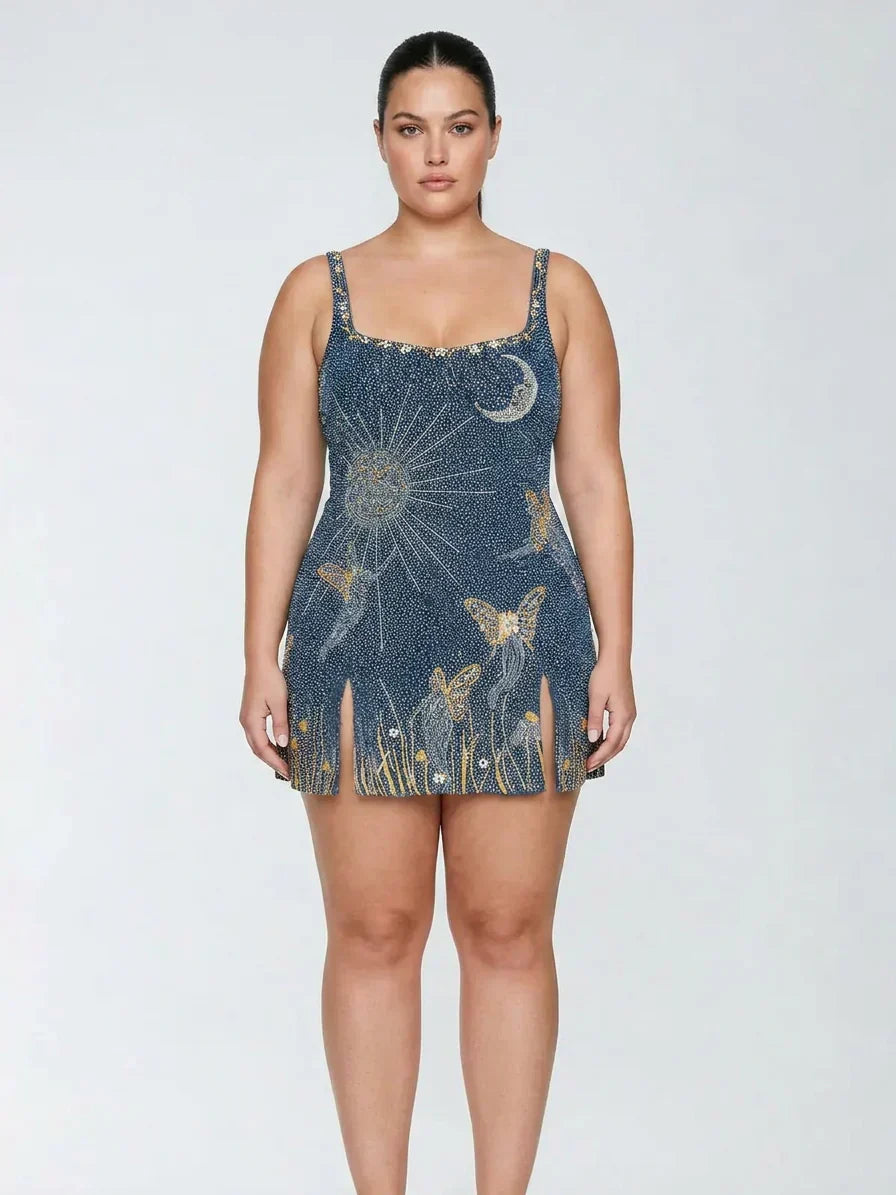 Carla | Sequin Square Neck Mini Dress