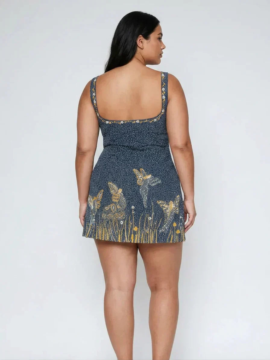 Carla | Sequin Square Neck Mini Dress
