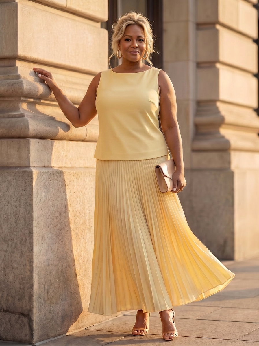 Dolores Sleeveless Two-Piece Skirt Set