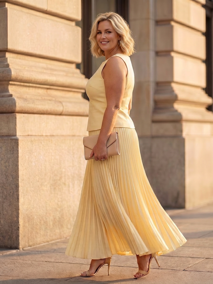 Dolores Sleeveless Two-Piece Skirt Set – view 2