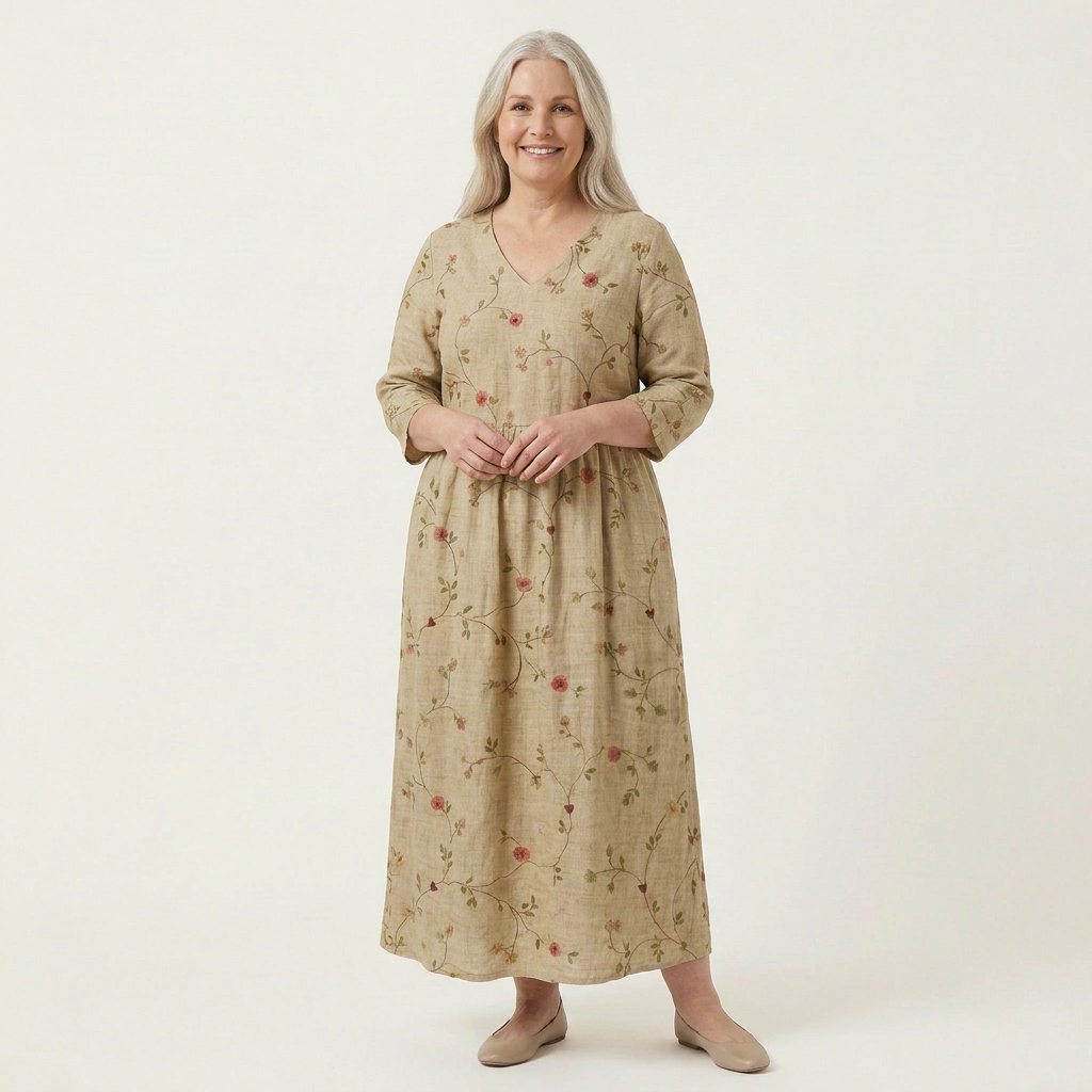 Dominique Floral V-Neck Maxi Dress – view 2