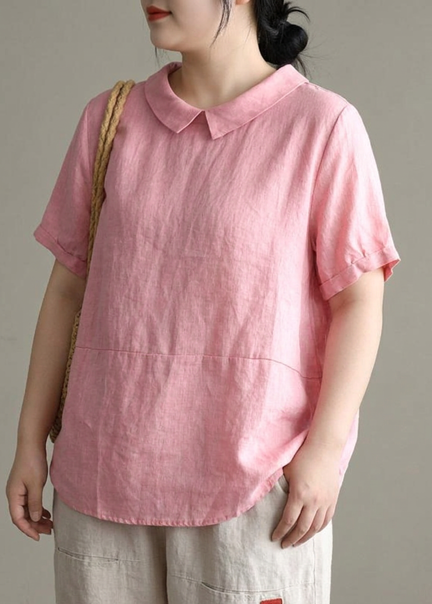 Dora Linen Collared Blouse