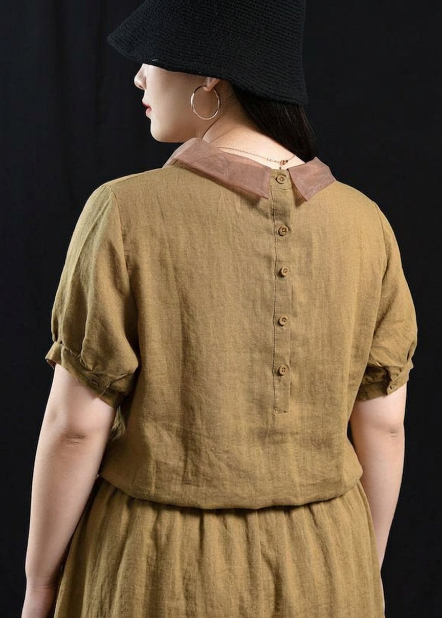 Dora Linen Collared Blouse – view 7