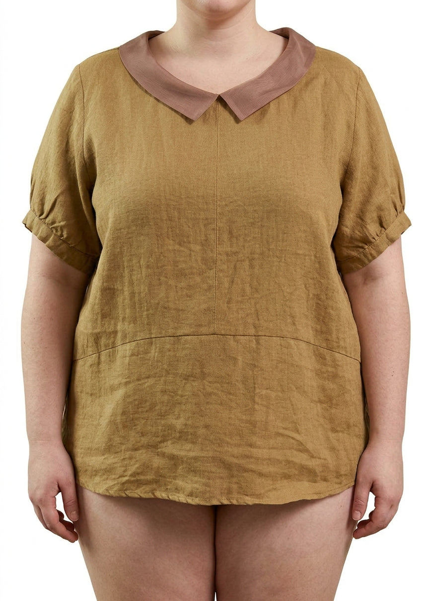Dora Linen Collared Blouse – view 8