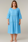 Dorothy Linen Round Neck Midi Dress