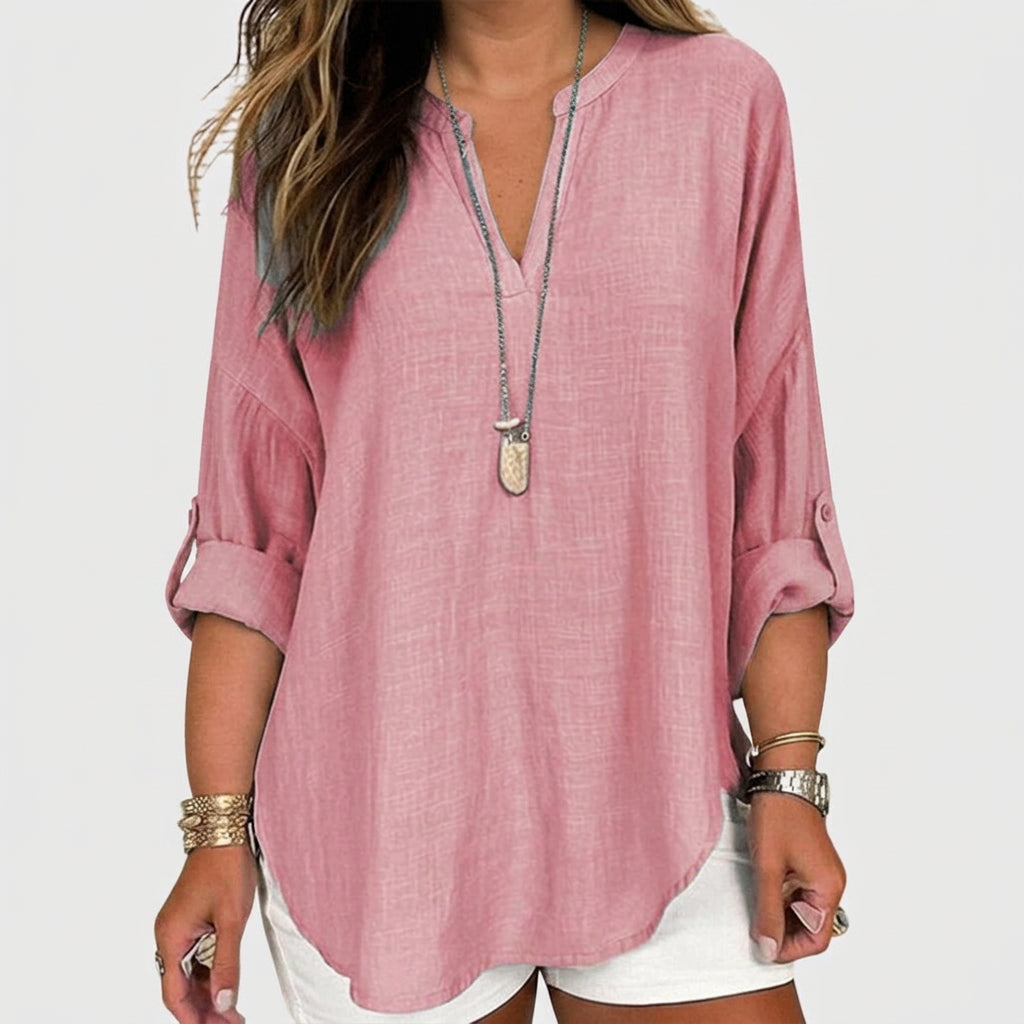 Yolanda | Linen V-Neck Shirt