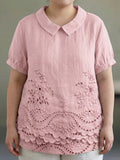 Mariah | Cotton Floral Collared Shirt