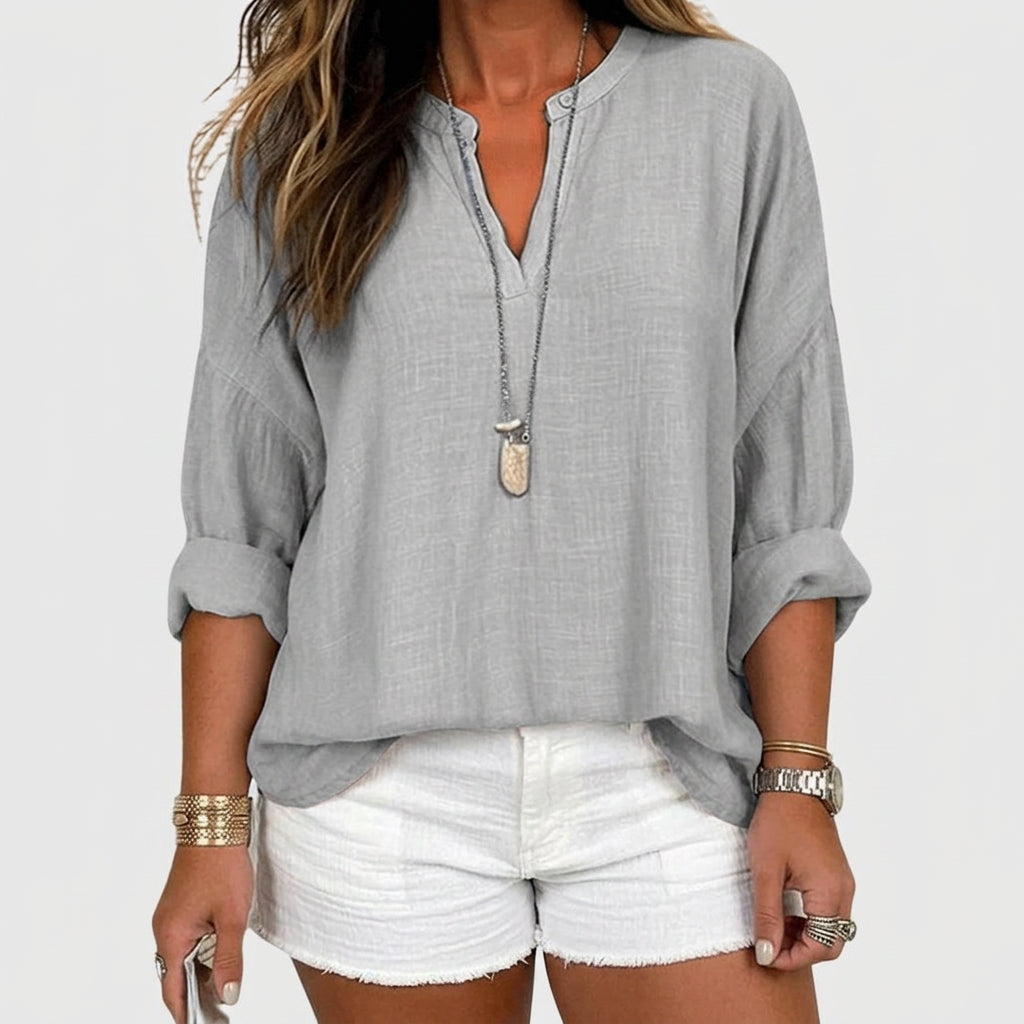 Yolanda | Linen V-Neck Shirt
