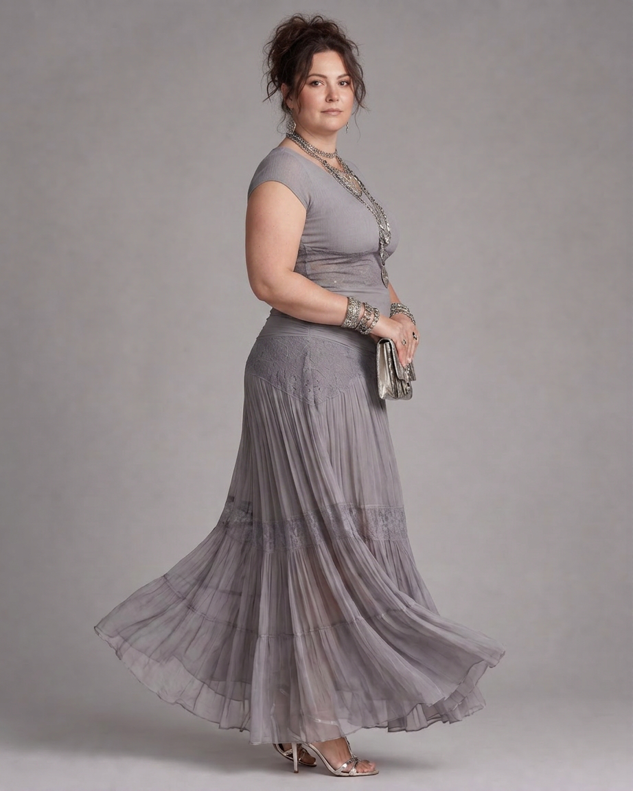 Eliana Tiered Two-Piece Skirt Set – view 2