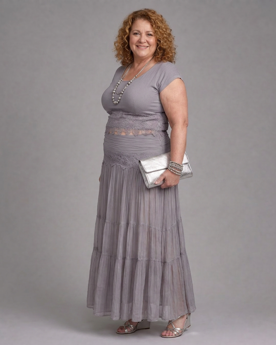 Eliana Tiered Two-Piece Skirt Set – view 5