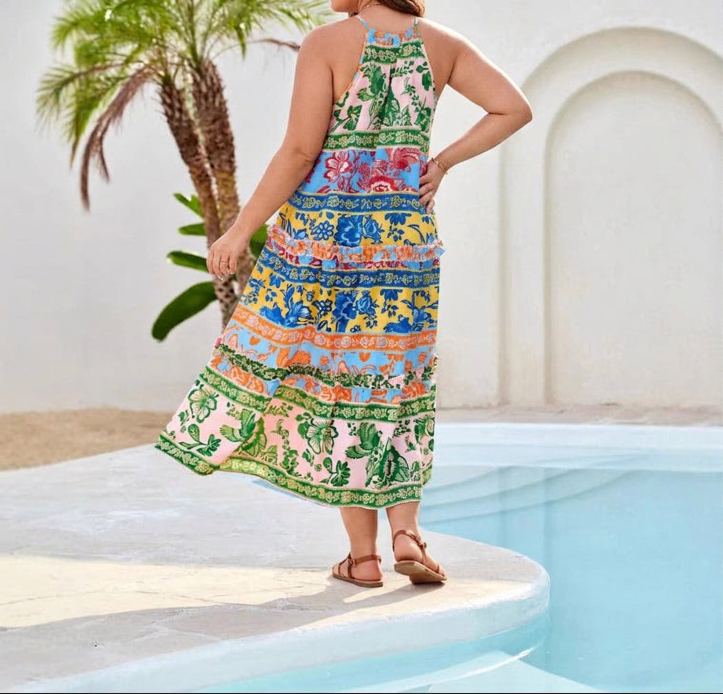 Ella Floral Halter Midi Dress – view 2