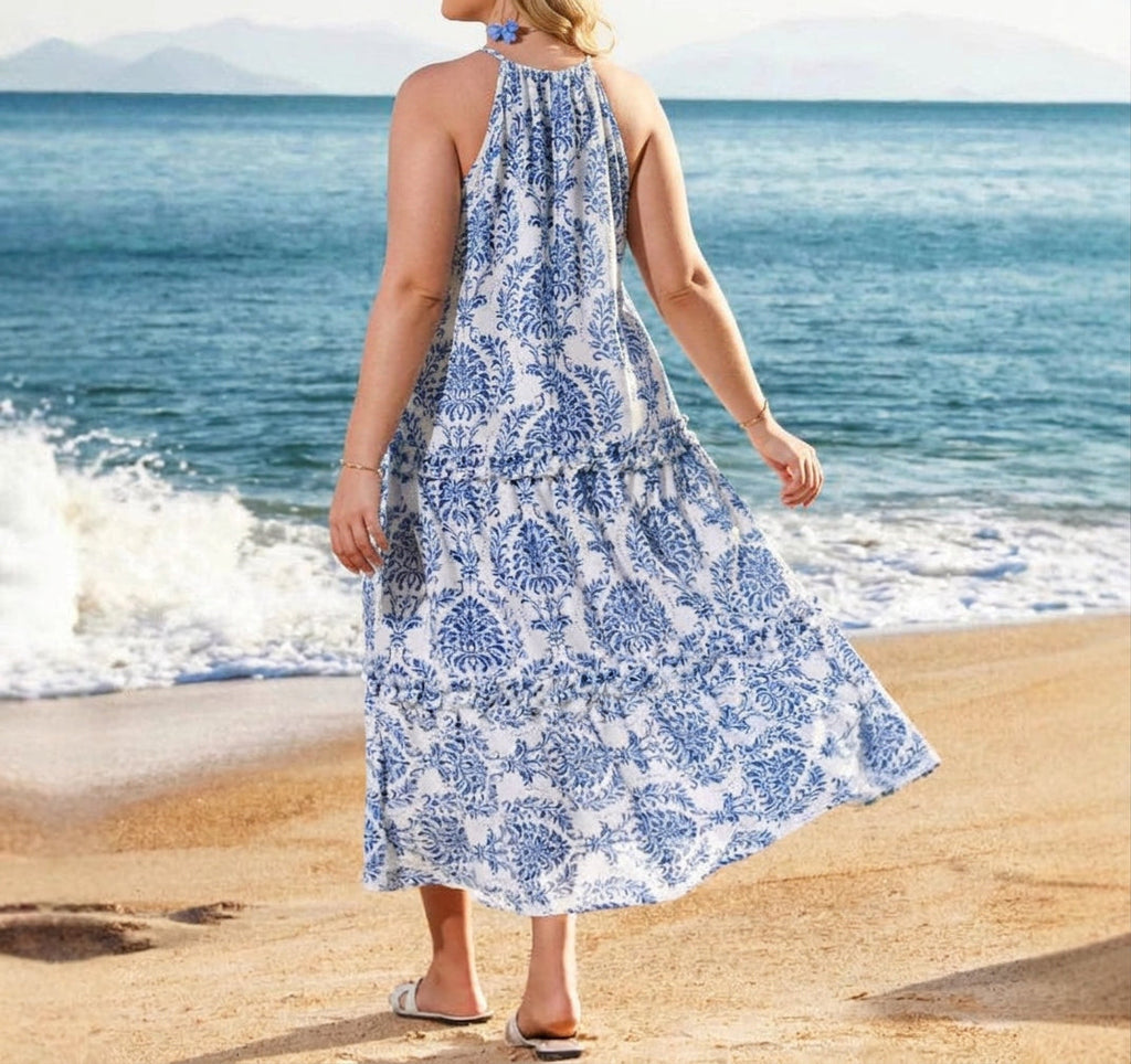 Ella Floral Halter Midi Dress – view 3