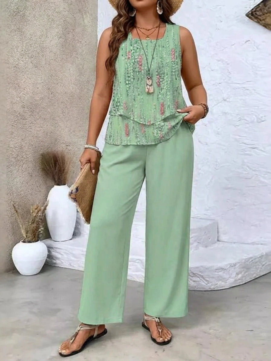 Ellie Floral Sleeveless Two-Piece Set – view 5