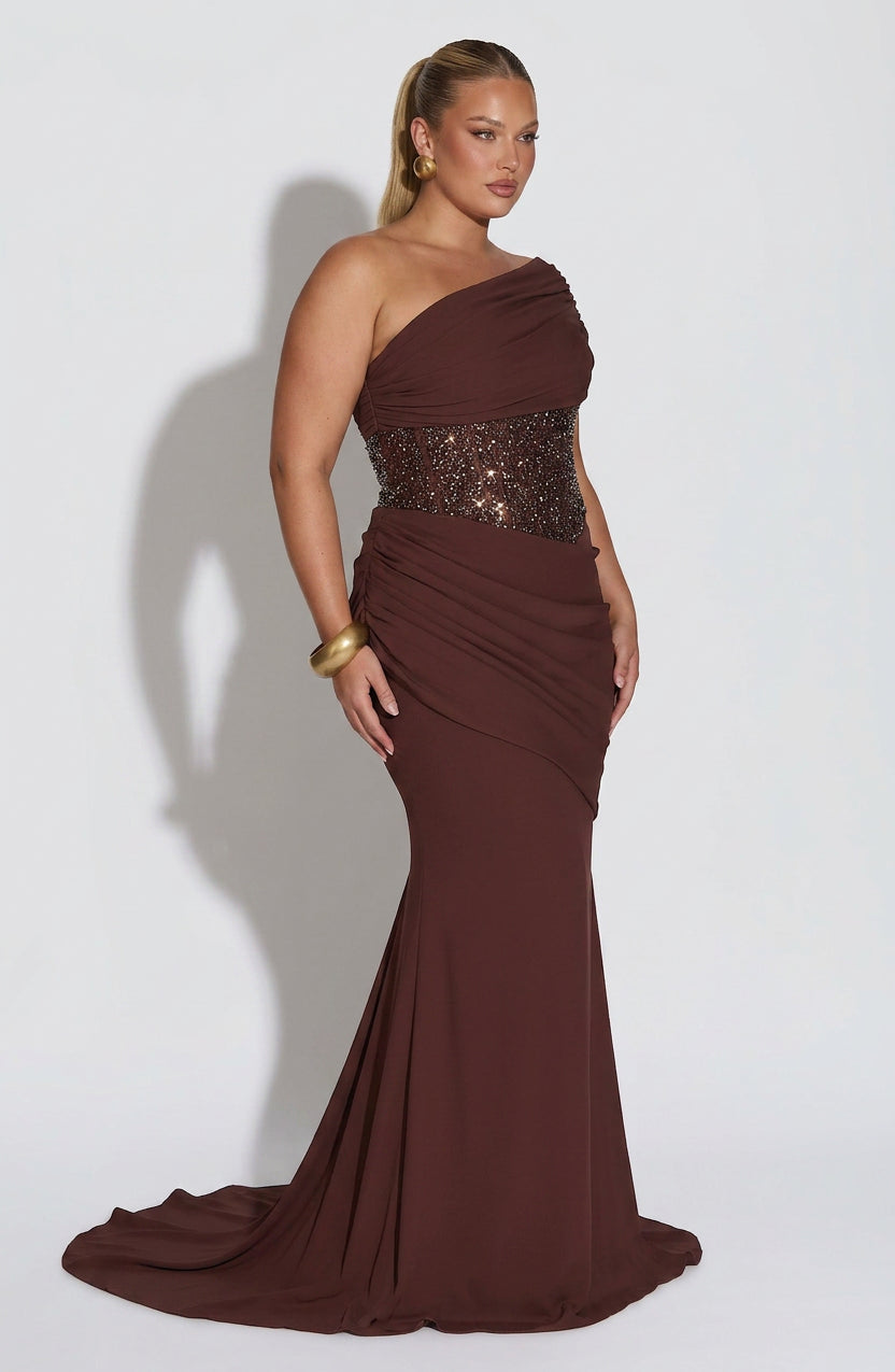 Ana | Sequin One-Shoulder Maxi Dress