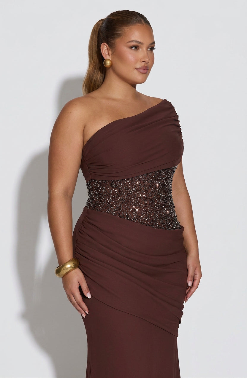 Ana | Sequin One-Shoulder Maxi Dress