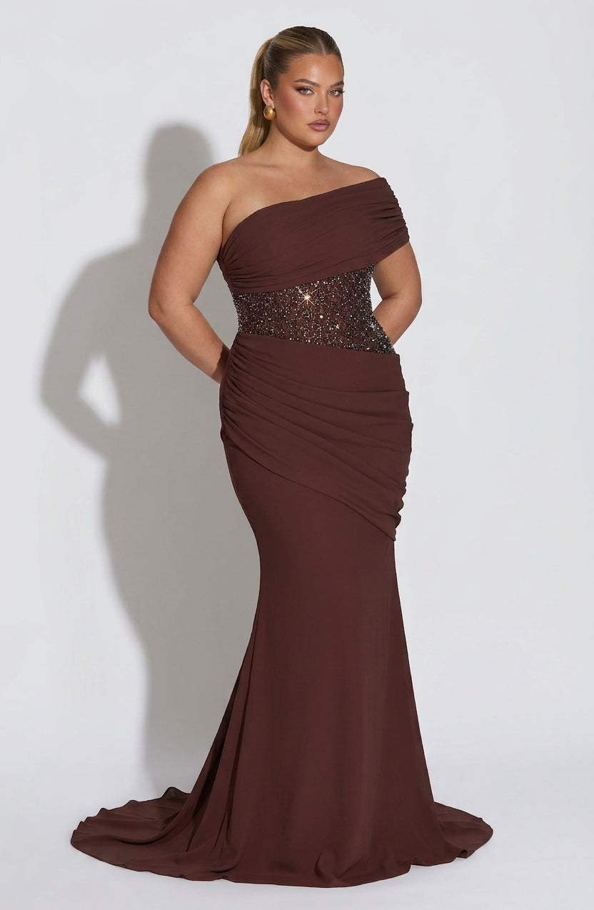 Ana | Sequin One-Shoulder Maxi Dress