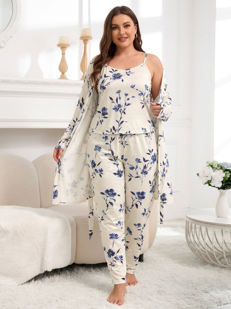 Emerson Floral Two-Piece Pyjama Set – view 6