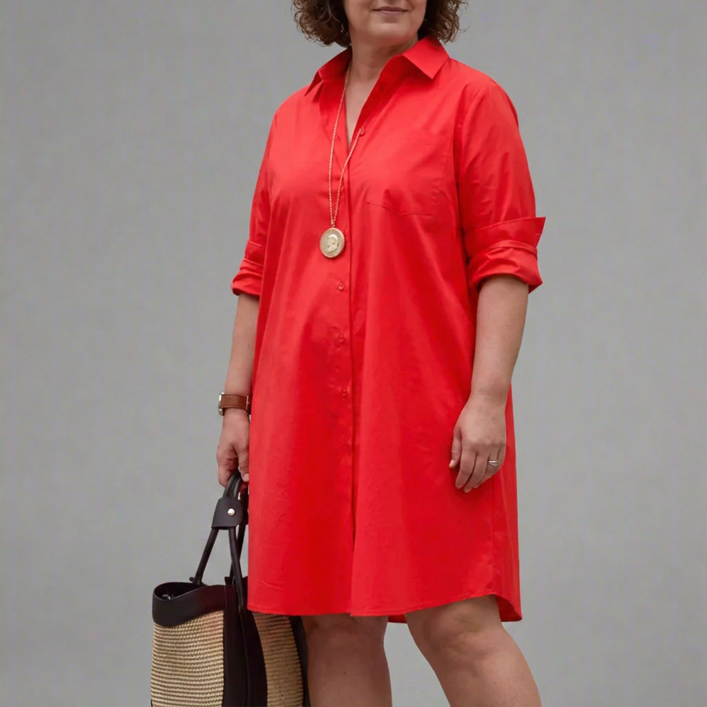 Evelyn Collared Shirt Dress
