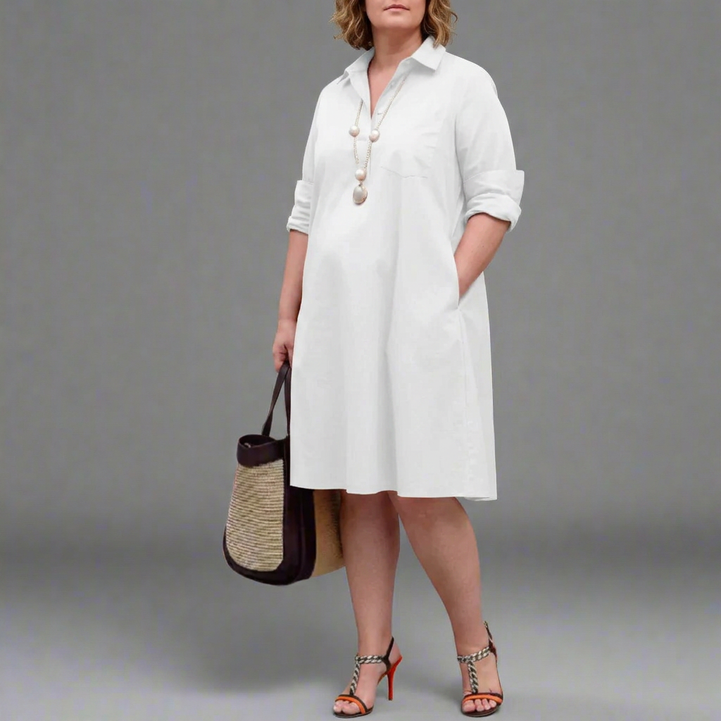 Evelyn Collared Shirt Dress – view 3