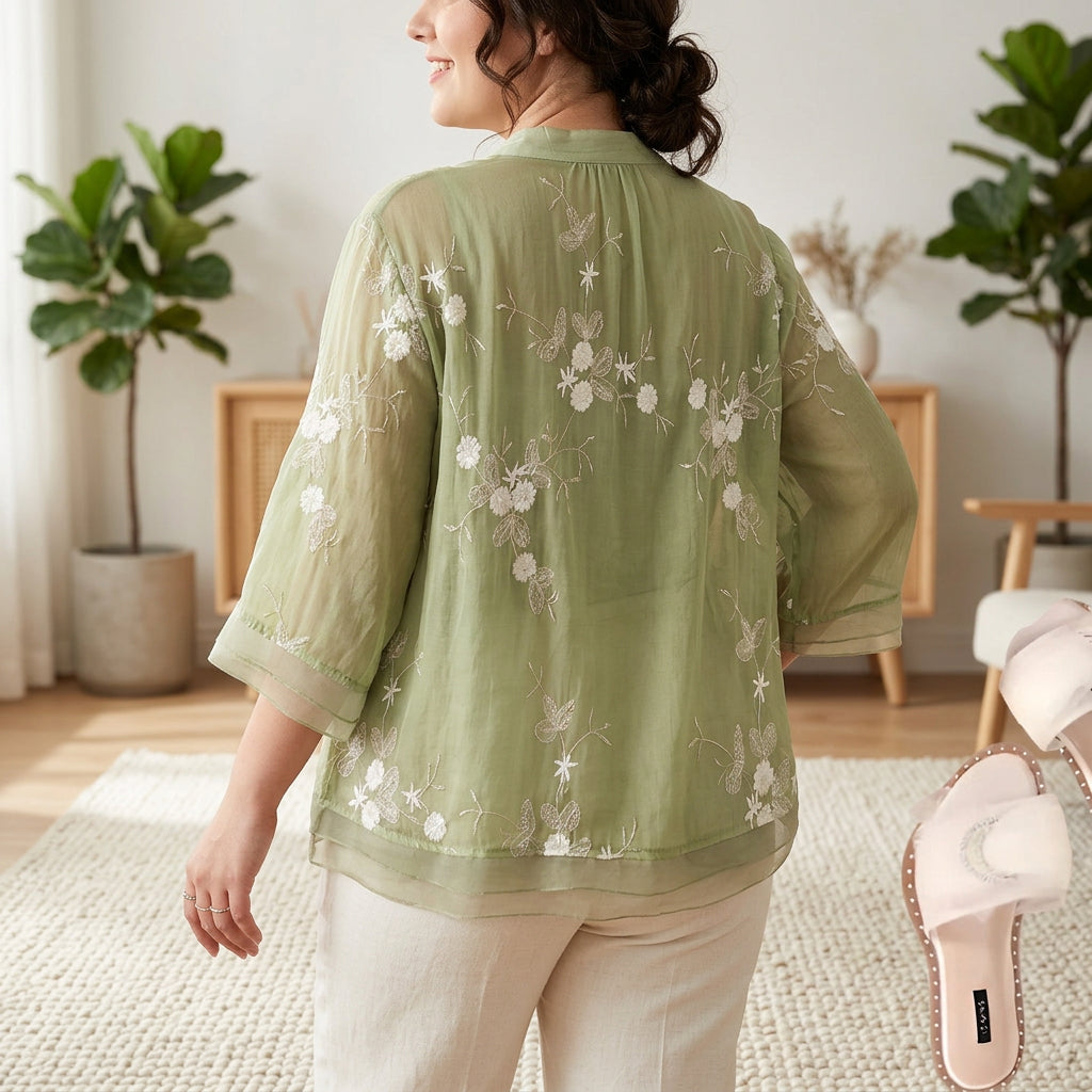 Brittany | Floral Mock Neck Top