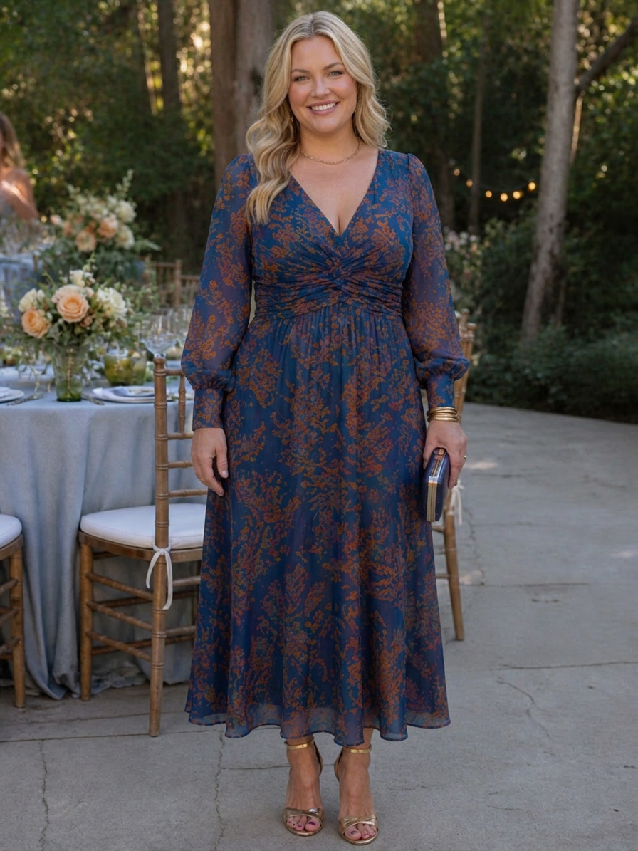Felicity Paisley V-Neck Maxi Dress – view 2