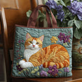 Fiona Ginger Cat Quilted Tote Bag
