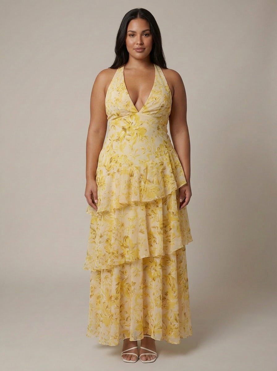 Gianna V-Neck Maxi Dress – view 2