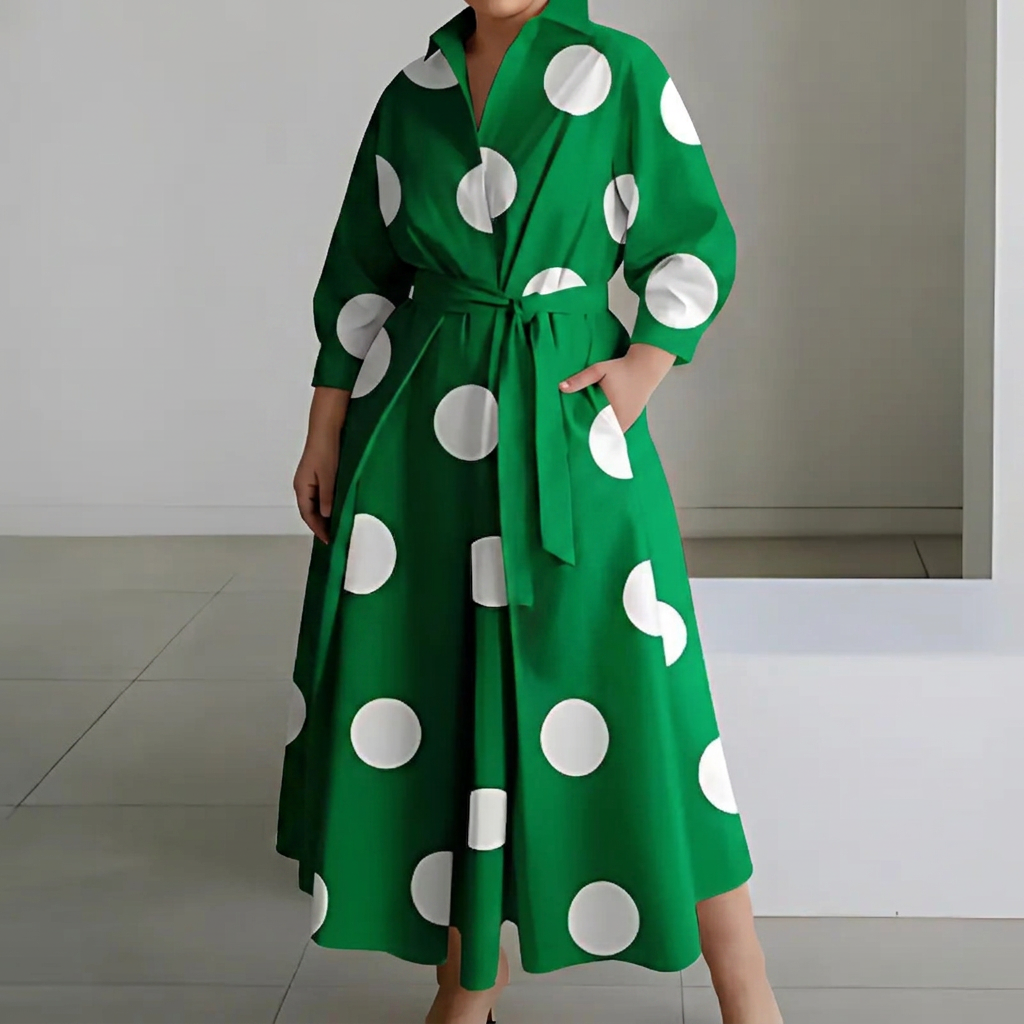Greta Cotton Mock Neck Maxi Dress – view 5