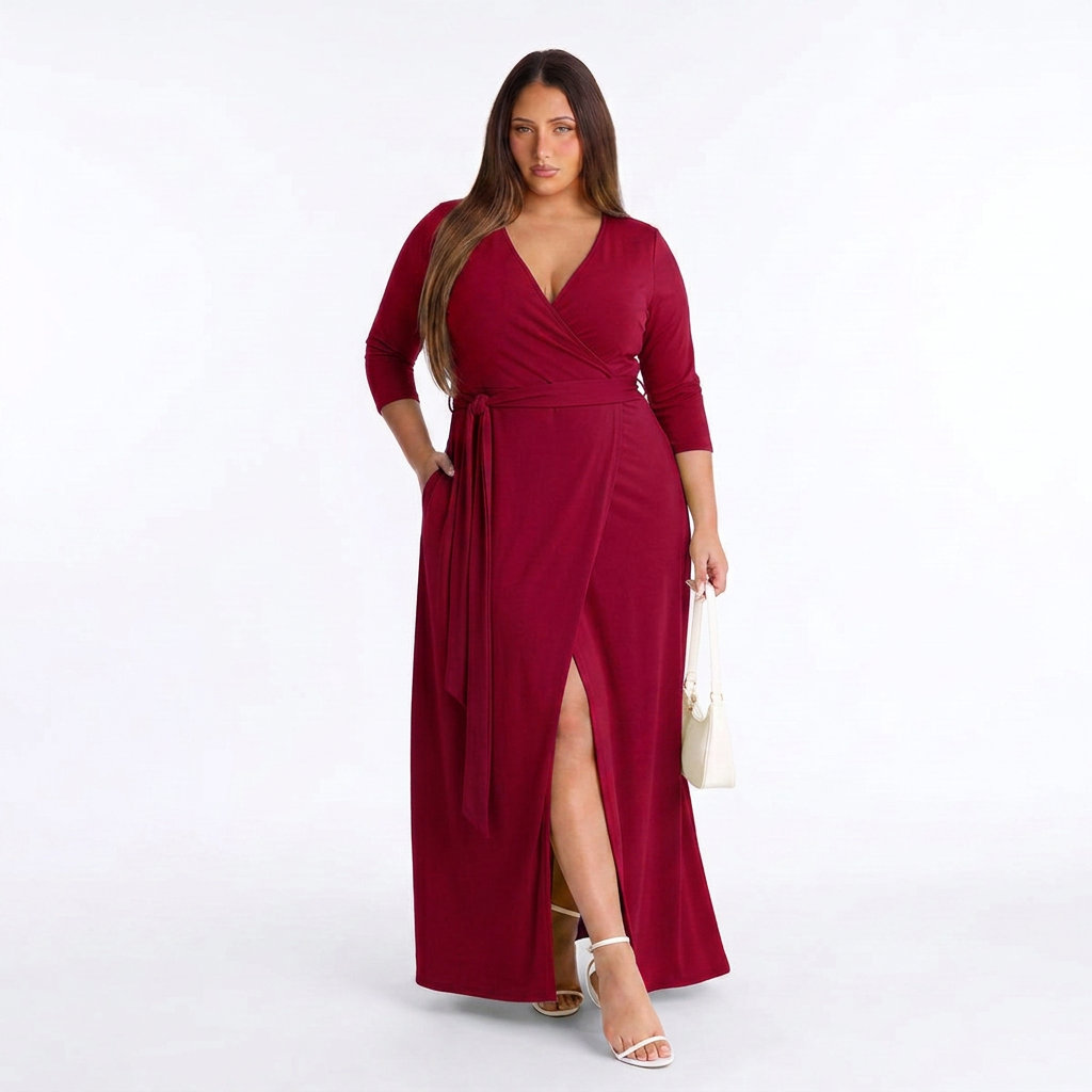 Gwen Knit V-Neck Maxi Dress – view 4