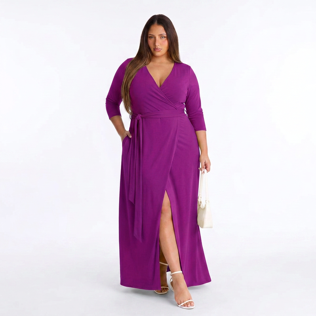 Gwen Knit V-Neck Maxi Dress – view 5