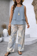 Hadley Paisley Sleeveless Two-Piece Set
