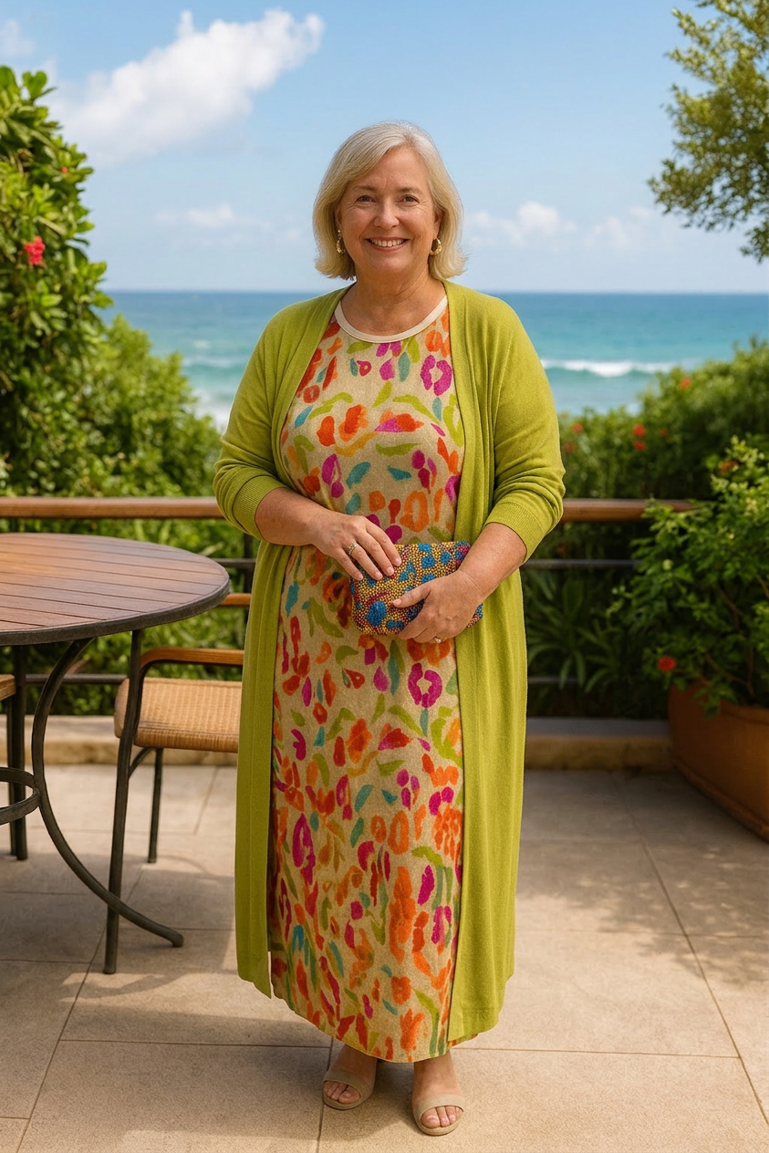 Hailey Paisley Round Neck Maxi Dress – view 3