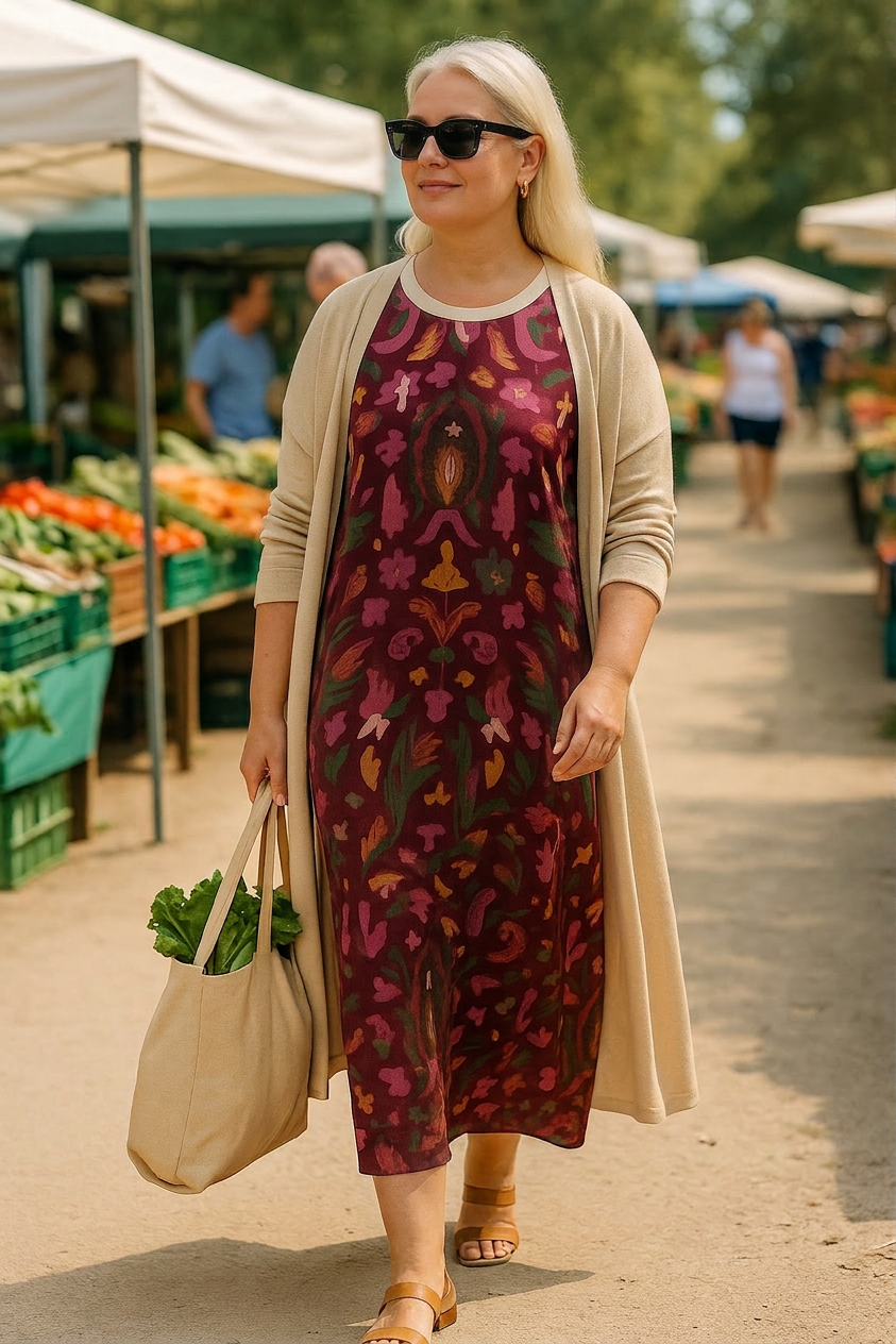 Hailey Paisley Round Neck Maxi Dress – view 5