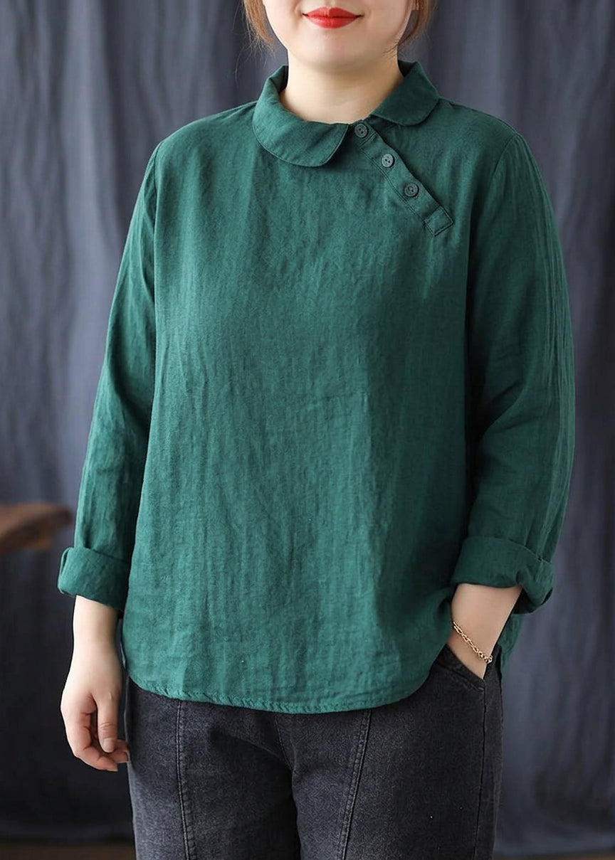 Haley Linen Collared Blouse – view 2