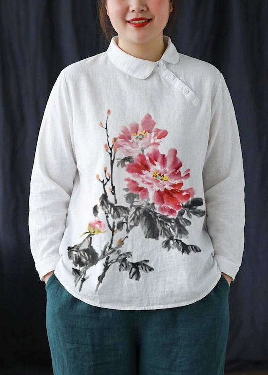 Haley Linen Collared Blouse – view 8