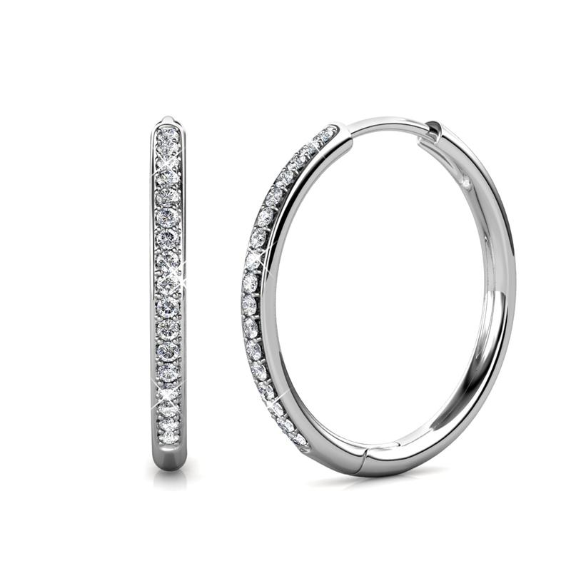 Harper Hoop Cubic Zirconia Earrings for Women – view 2