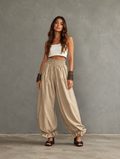 Hazel Linen Harem Pants – view 2