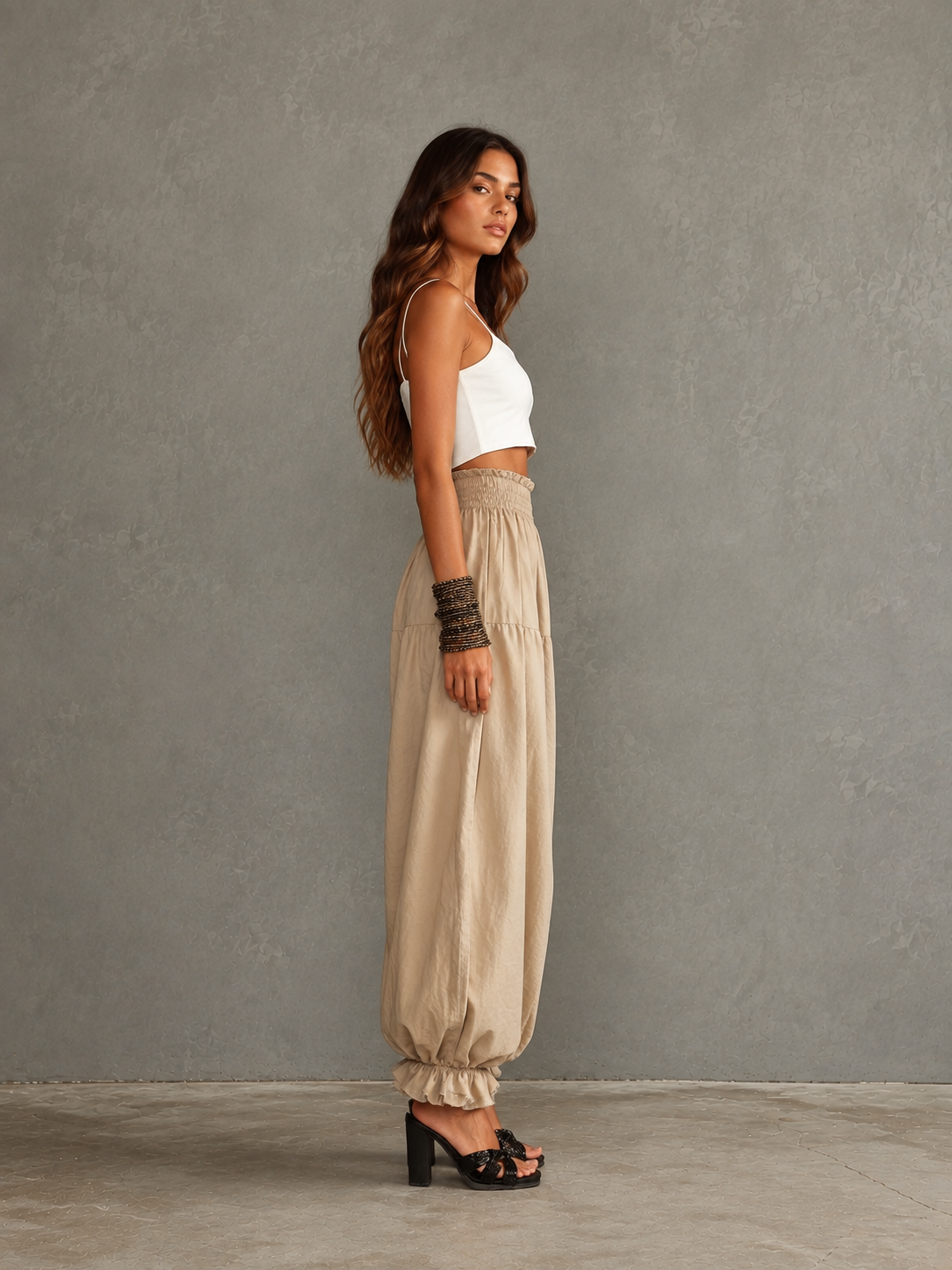 Hazel Linen Harem Pants – view 3