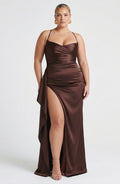 Skylar | Satin Sweetheart Maxi Dress