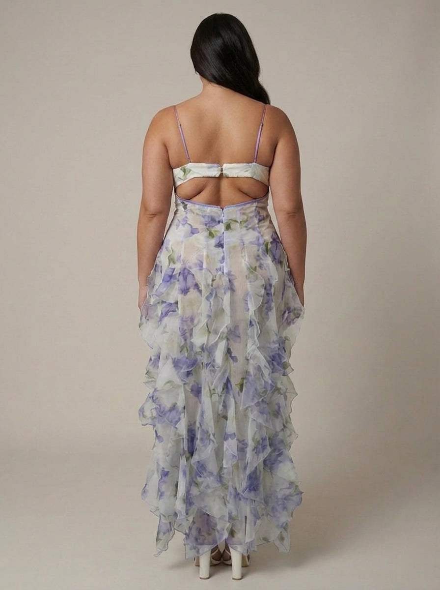 Aria | Floral Sweetheart Maxi Dress