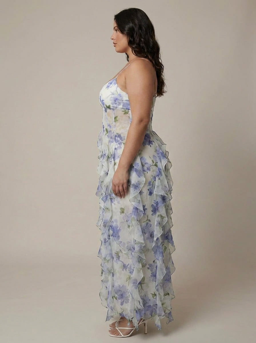 Aria | Floral Sweetheart Maxi Dress