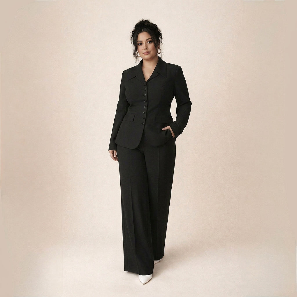 Alyssa | Wide-Leg Two-Piece Trouser Suit