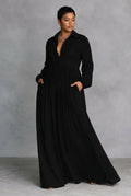 Courtney | Collared Maxi Dress