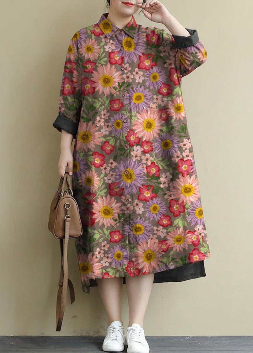 Irene Linen Collared High-Low Maxi Dress – view 11