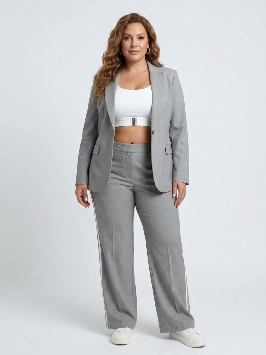 Isla Striped Two-Piece Trouser Suit