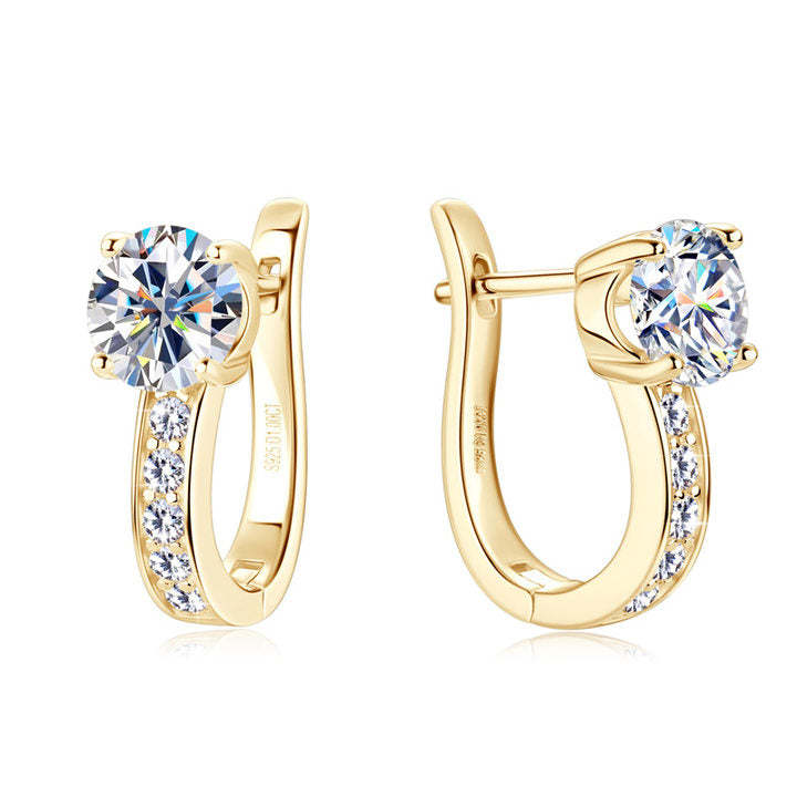Noelle | Huggie Hoop Cubic Zirconia Earrings for Women