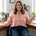 Jacqueline Cotton V-Neck Shirt
