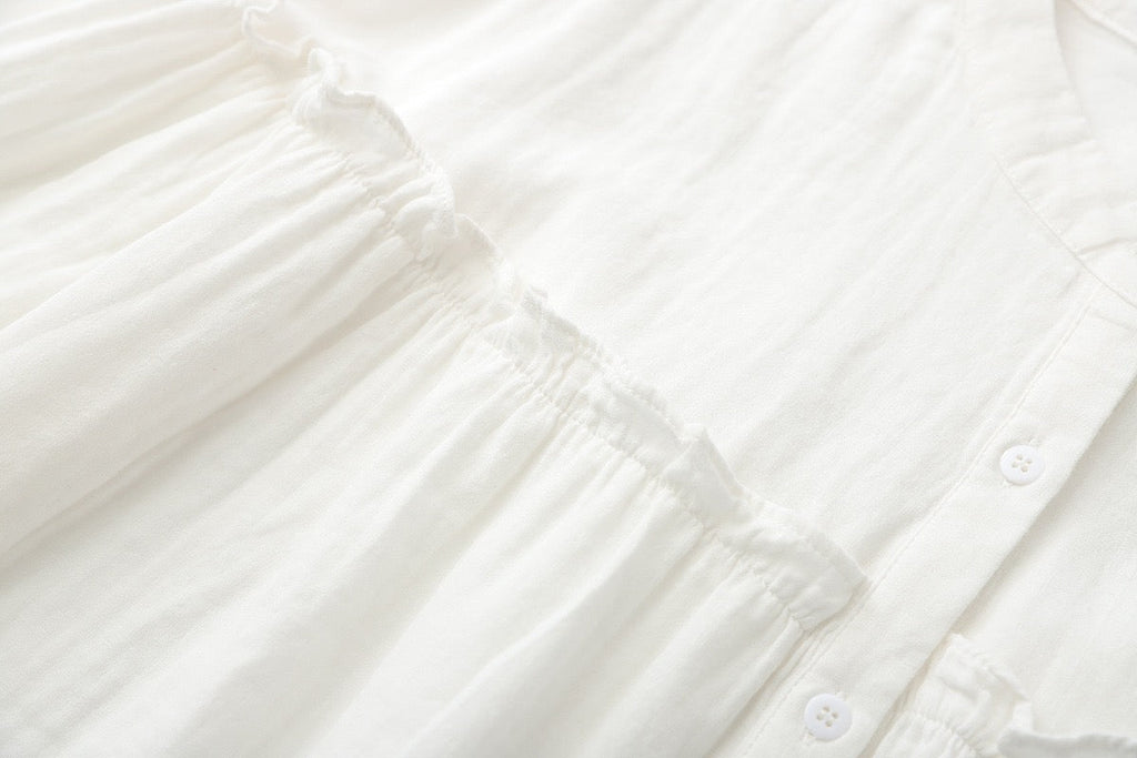Jacqueline Cotton V-Neck Shirt – view 7