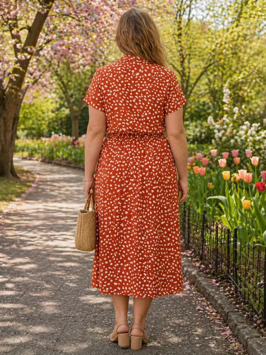Jacqueline Floral Collared Midi Dress – view 2