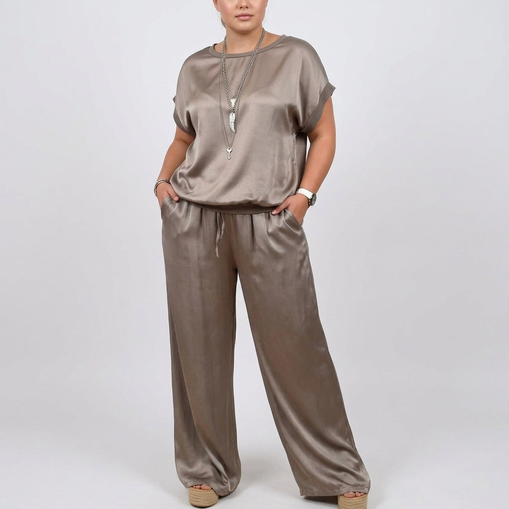 Janice Satin Two-Piece Set – view 3